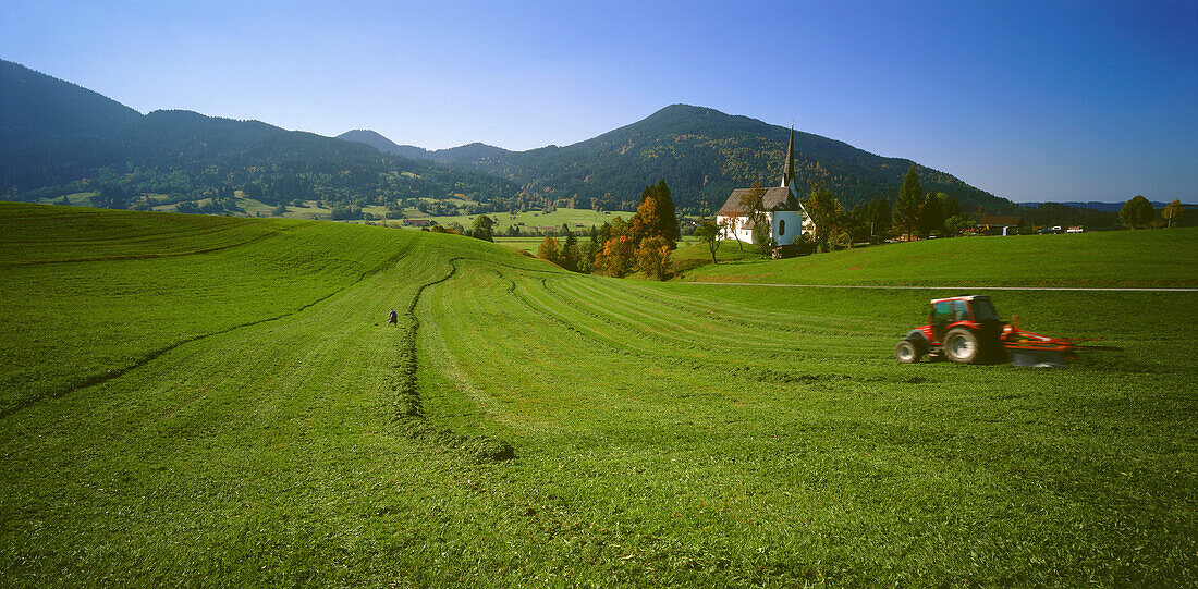 Landschaft bei Oberammergau, Oberbayern, Deutschland