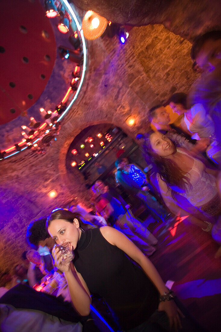 People amusing in the nightclub Hamam Club, Kos-Town, Kos, Greece