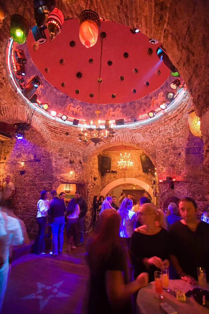 People amusing in the nightclub Hamam Club, Kos-Town, Kos, Greece