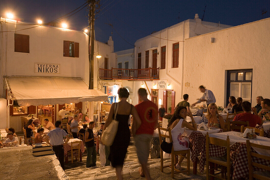 Nikos, typical Greek Tavern, Mykonos Town