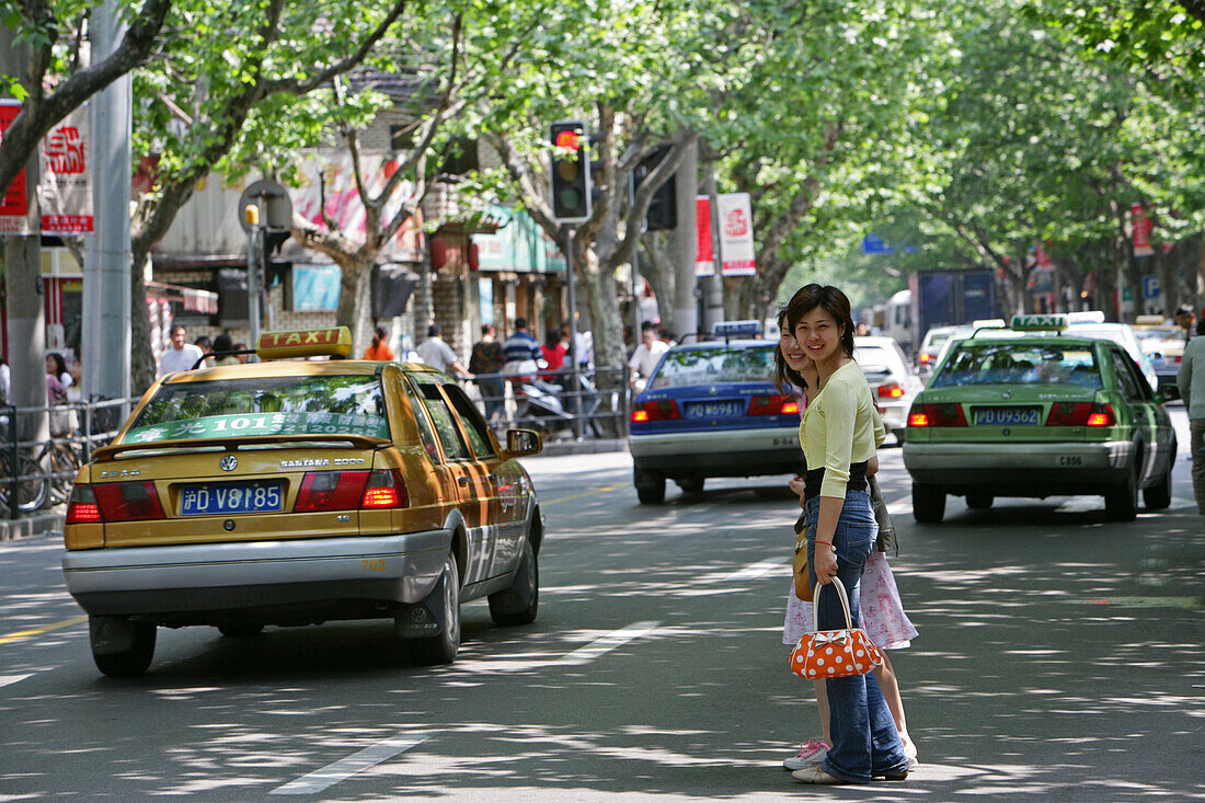 French Concession, pedestrian, car