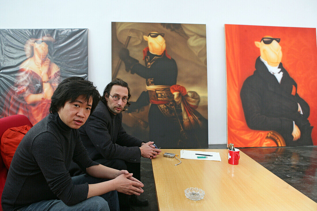 ShanghART art gallery, Moganshan,paintings of painter Zhou Tiehei, exibition hall, Gallery, art dealer, 50 Moganshan Road