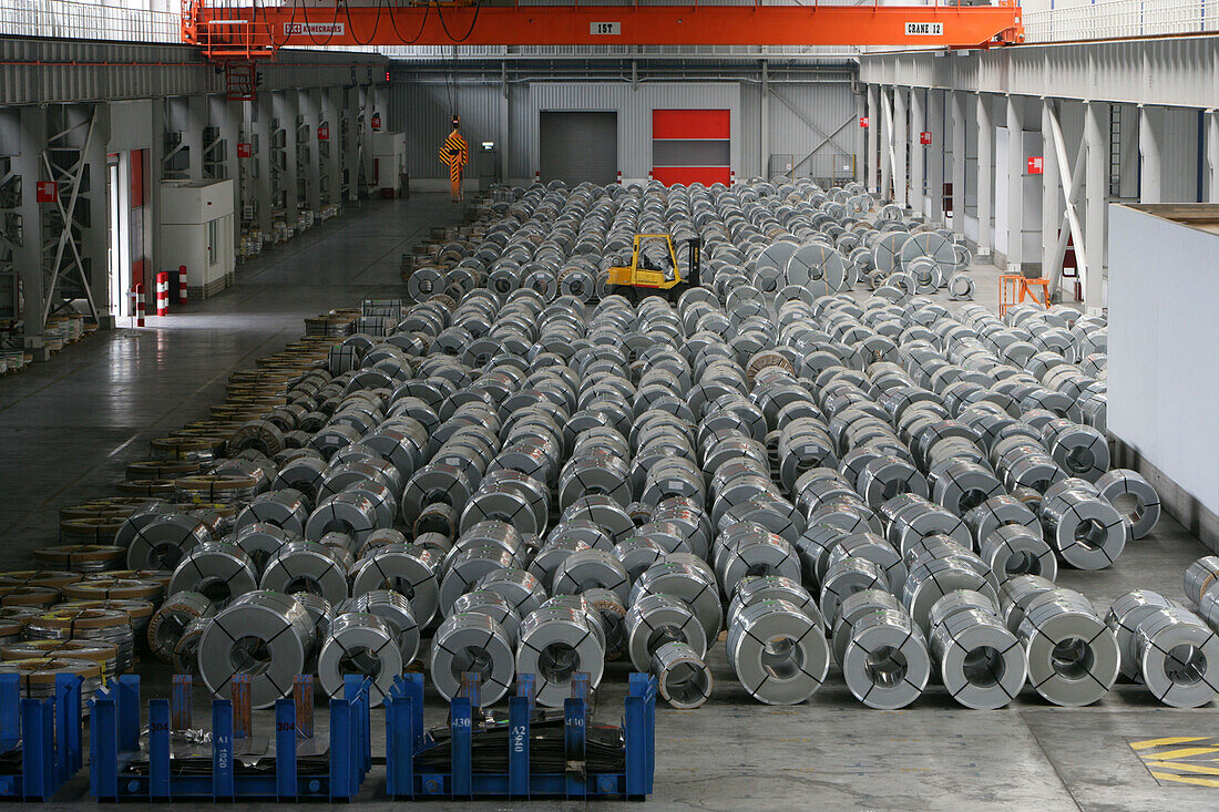 ThyssenKrupp, steel, hall, plant, sheet metal, rolled steel, rolling mill