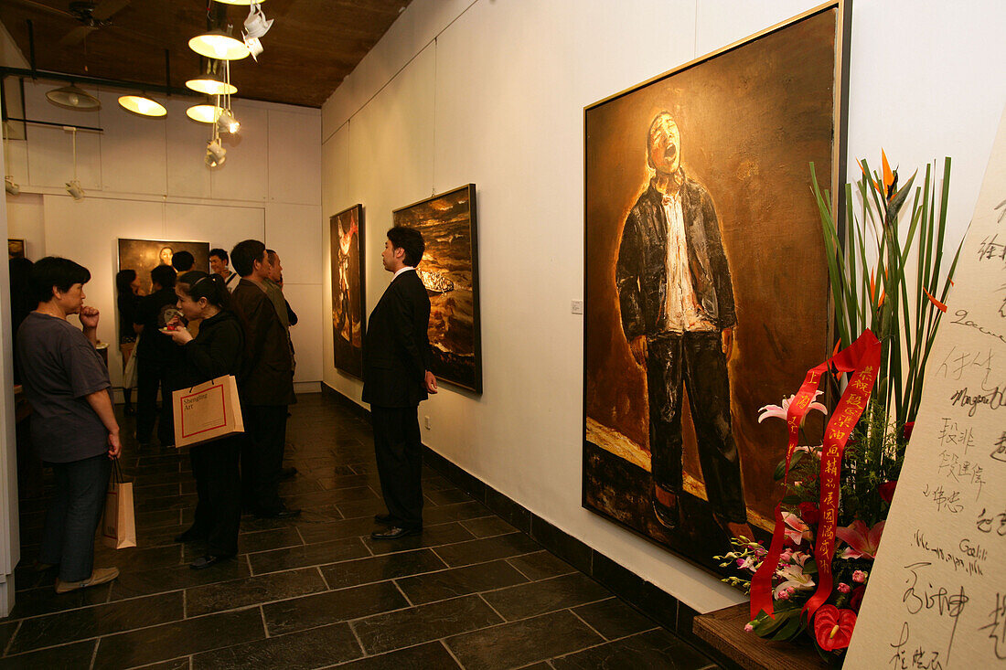 Vernissage Art Gallery,Paintings of painter Duan Zhengqu, Bilder, Ausstellungseröffnung