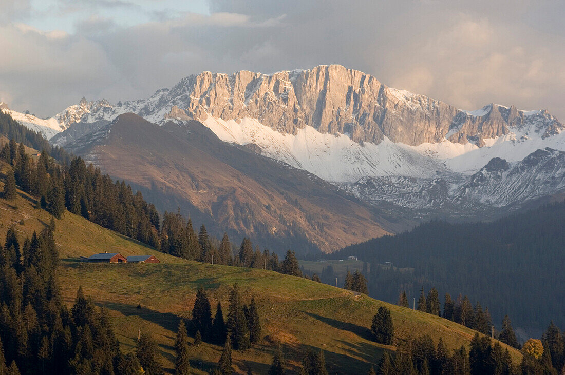 Abendstimmung im Herbst, Rätikon, Schweiz