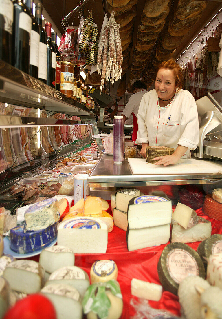 Costa Brava,Butcher Serrapla Carrague, Shop Display, Cadaques, Costa Brava, Catalonia Spain