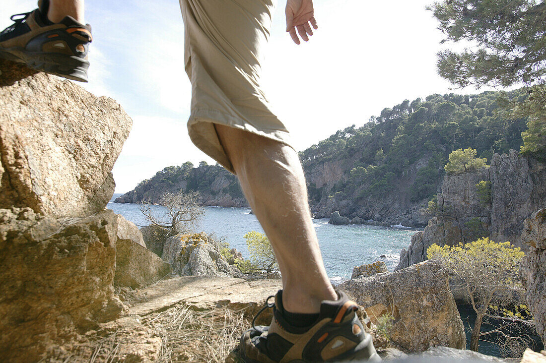 Costa Brava,Coast at Cap Roig near Calella, Costa Brava, Catalonia Spain