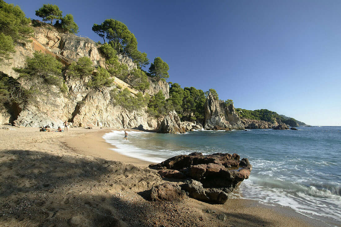 Costa Brava,Beach at Cap Roig near Calella,  Costa Brava, Catalonia Spain