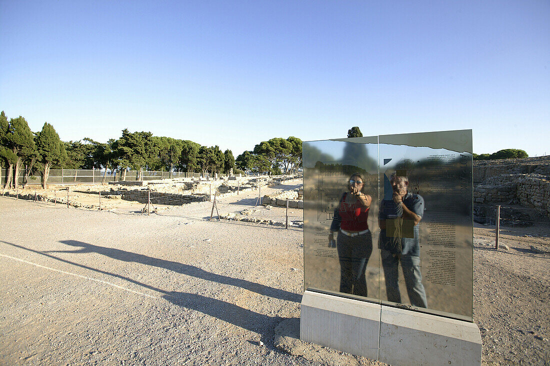 Costa Brava, Information Board ,Ancient Greek Settlement of Empuries,   Costa Brava, Catalonia Spain