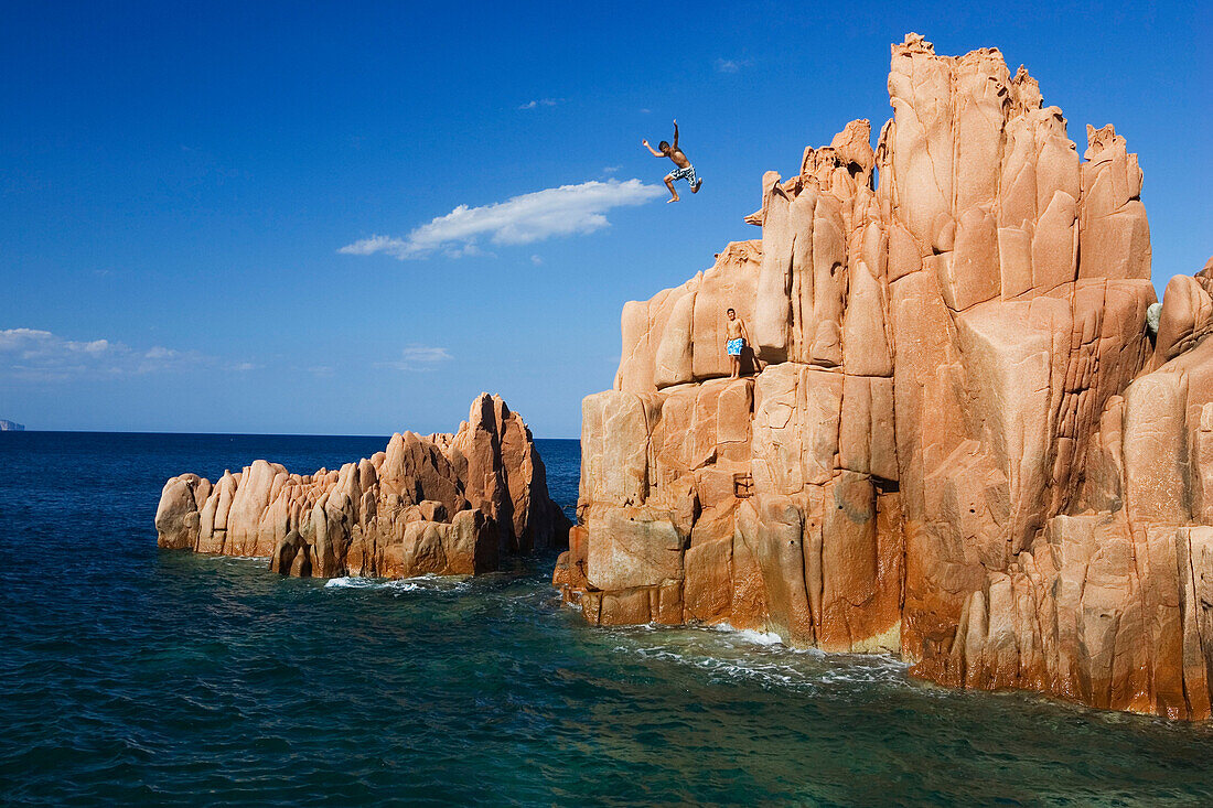 Pink rock at Arbatax, Sardinia, Italy