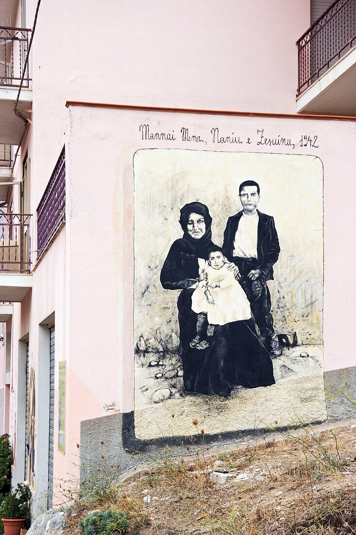 Political wallpainting in Orgosolo, Sardinia, Italy