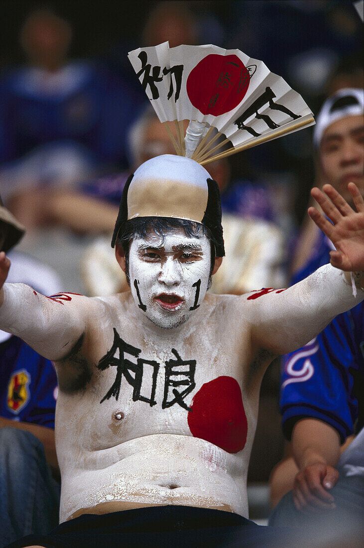 Bizarre soccer fan from Japan
