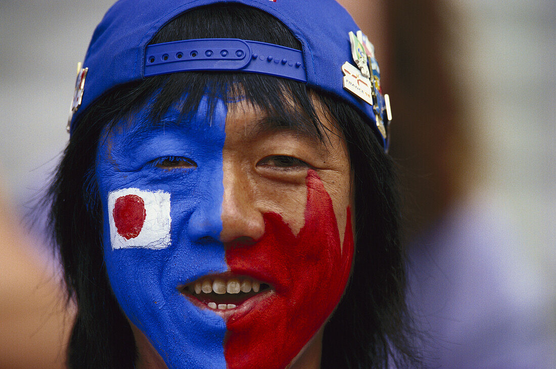 Japanischer Fußballfan