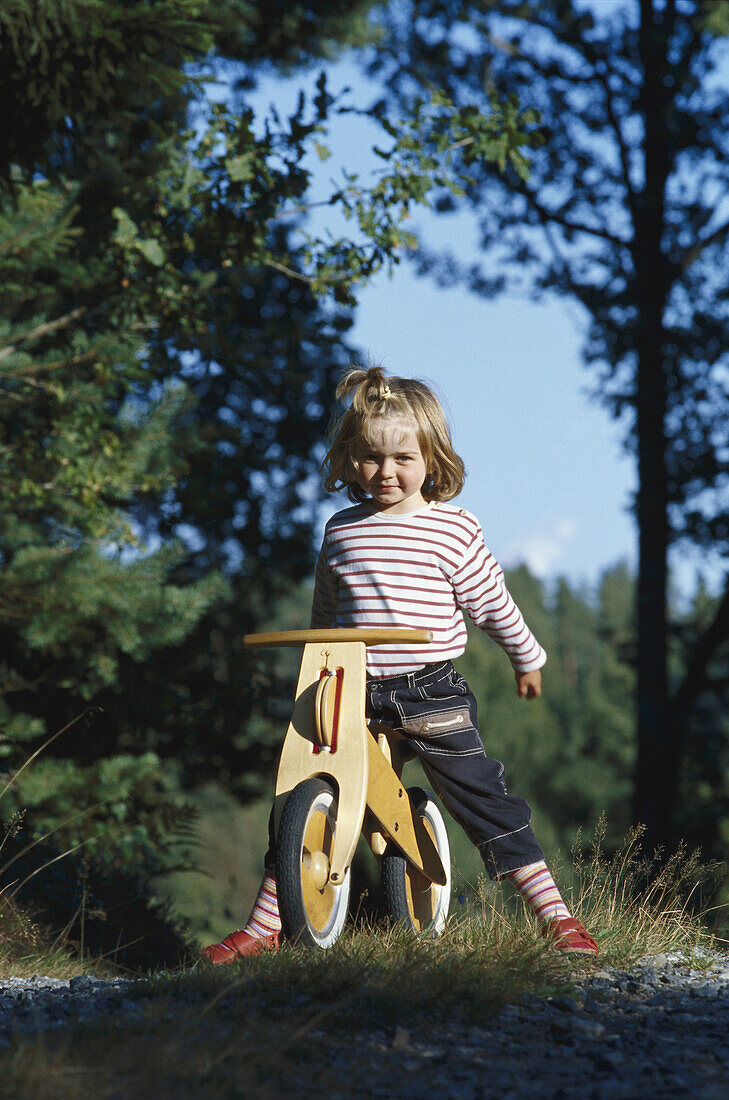 Little girl with like a bike
