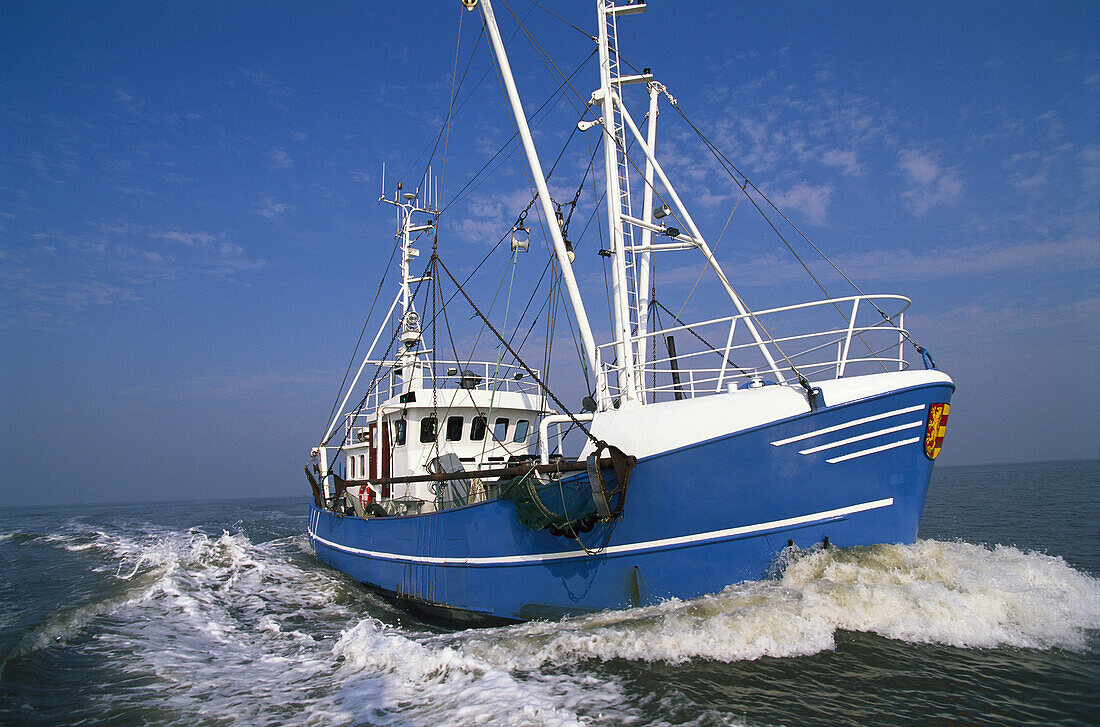 Shrimp Boat in Wadden Sea, Germany