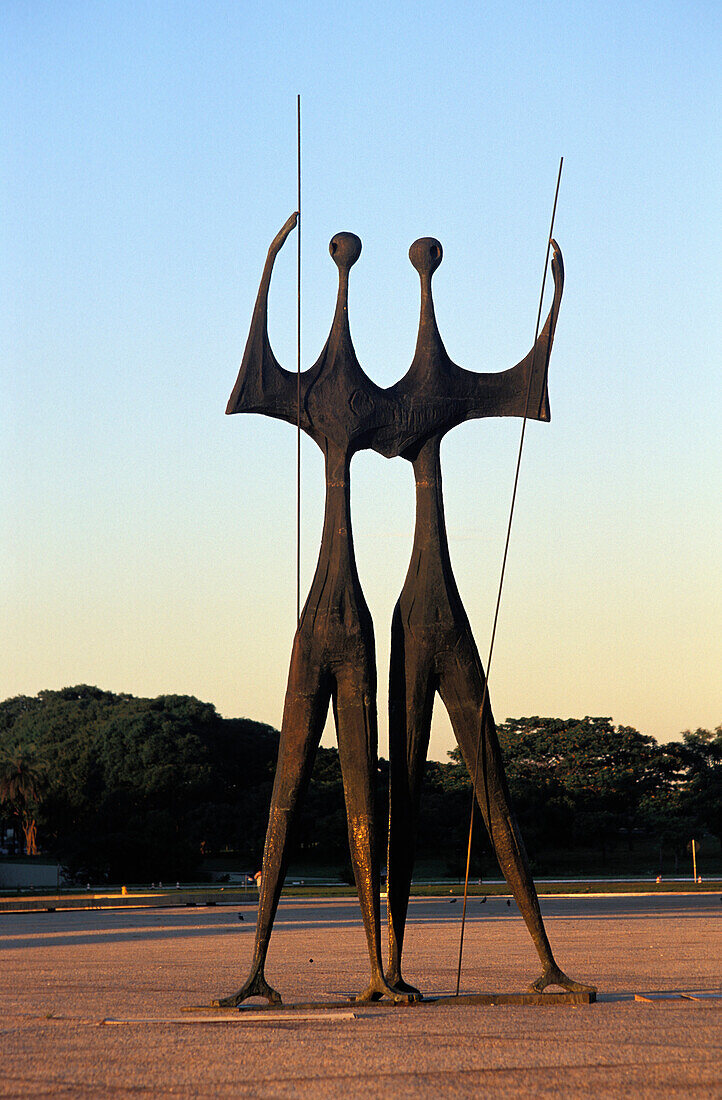 Os Candangos, Praca dos Tres Poderes, Brasilia, Brasilien