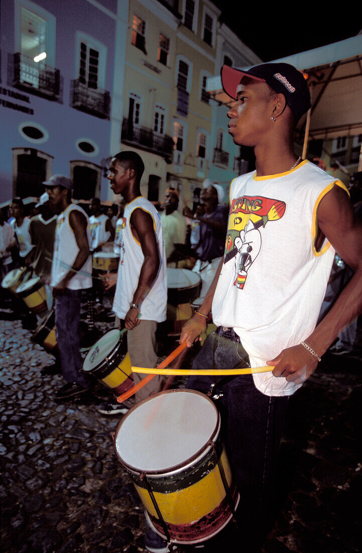 Bloco Afro, Largo do Pelourinho, Salvador de Bahia, Brasilien