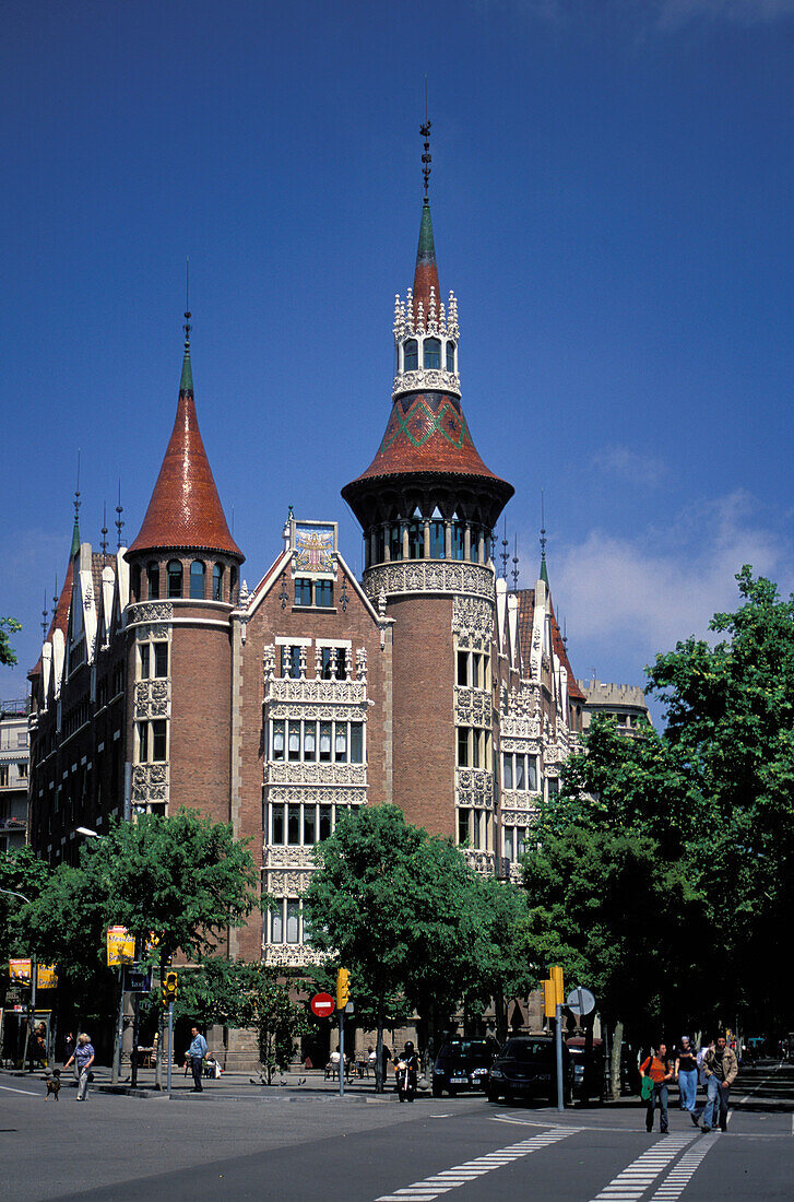 Casa Terrades or de les Punxes, Puig i Cadafalch, Eixample, Barcelona, Spain