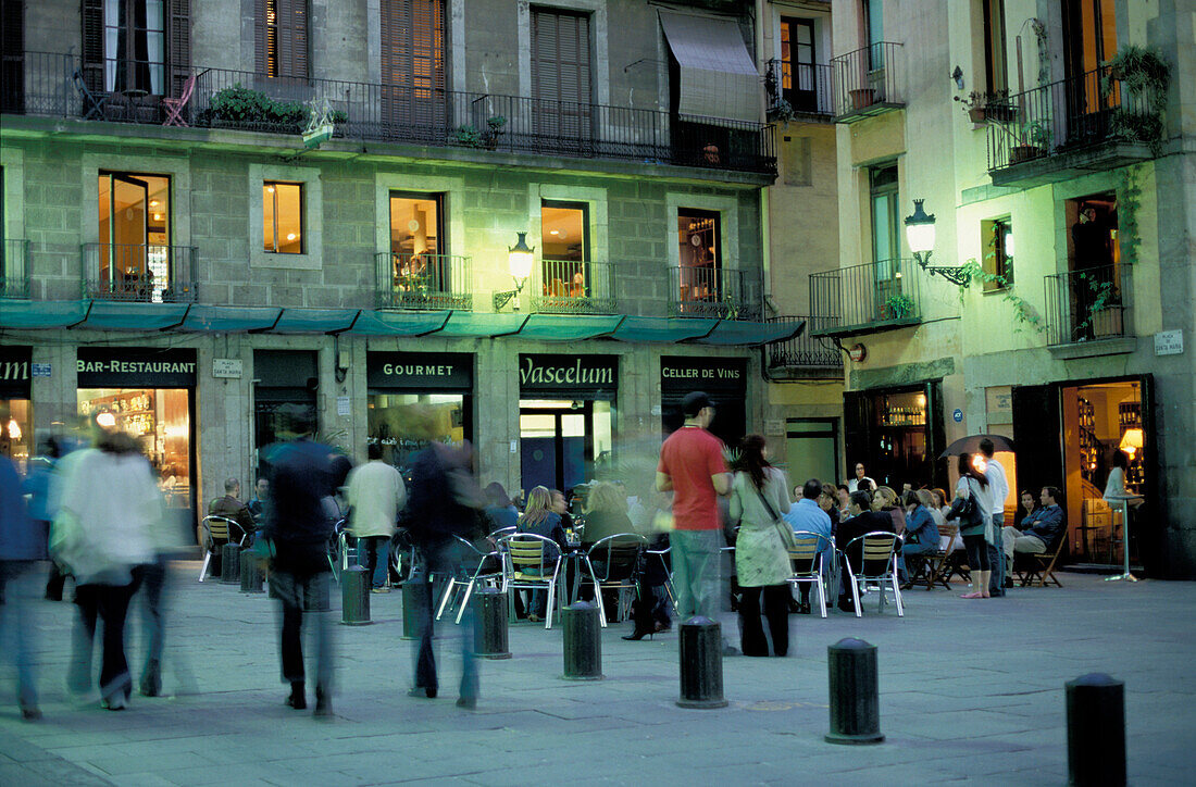 Placa de Santa Maria del Mar, Old City, La Ribeira, Barcelona, Spain