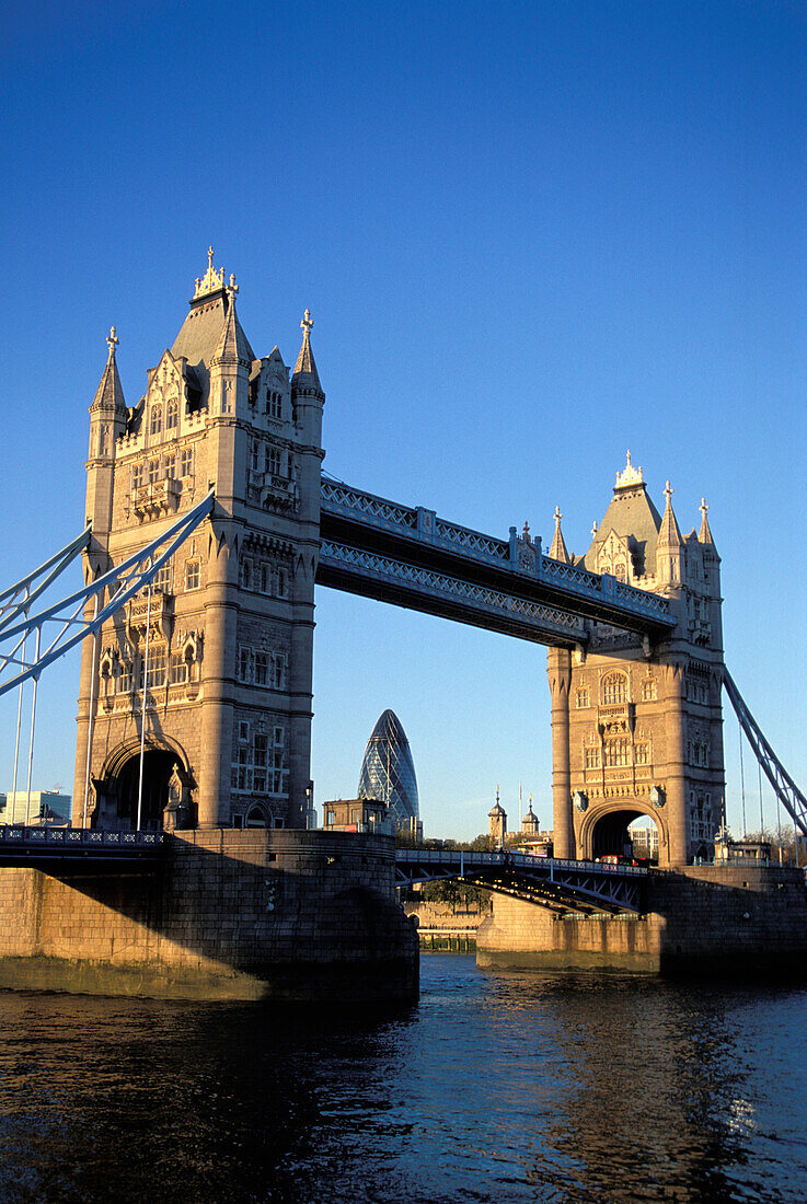 Tower Bridge, Swiss Re Building, City of London, London, England