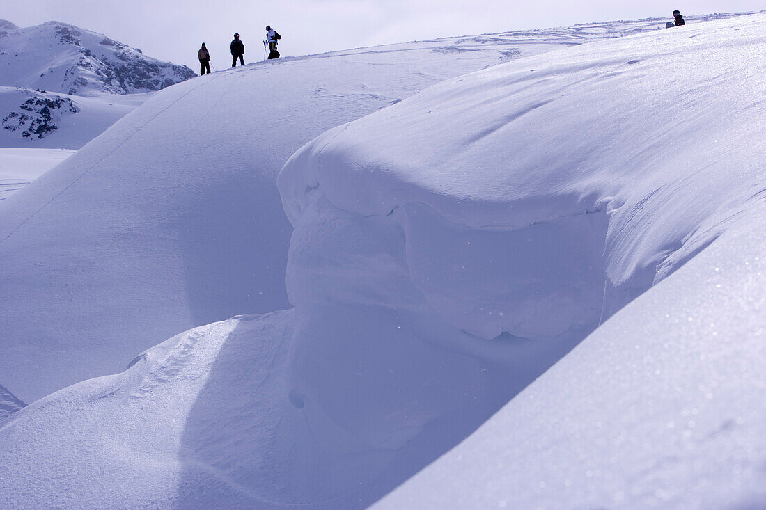 Skier standing on slope, Kuehtai, Tyrol, Austria