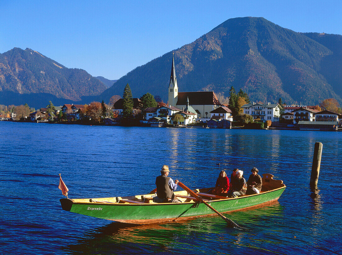 Ruderboot, Rottach-Egern, Tegernsee, Oberbayern, Deutschland