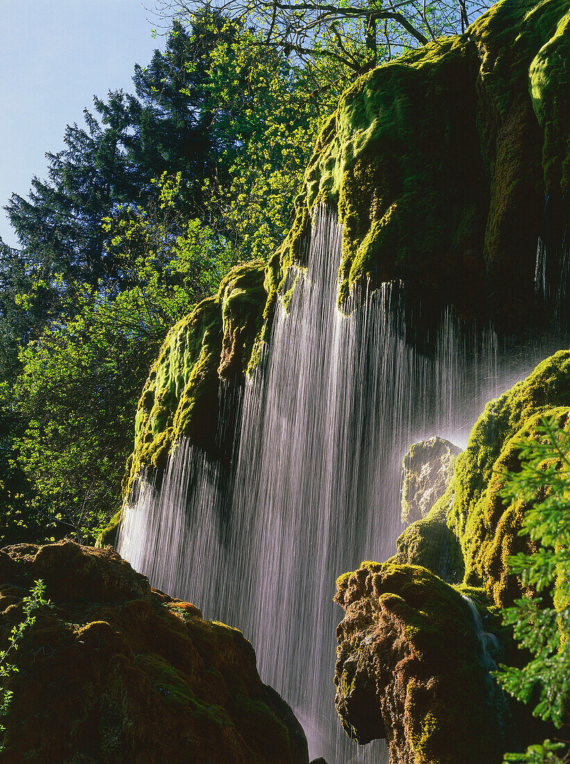 Waterfall Schleierfaelle, Ammer, Upper Bavaria, Germany