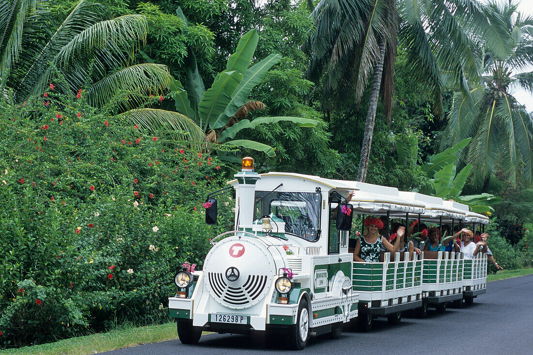 Le Petit Train Touristentransportation,Moorea, Französisch Polynesien