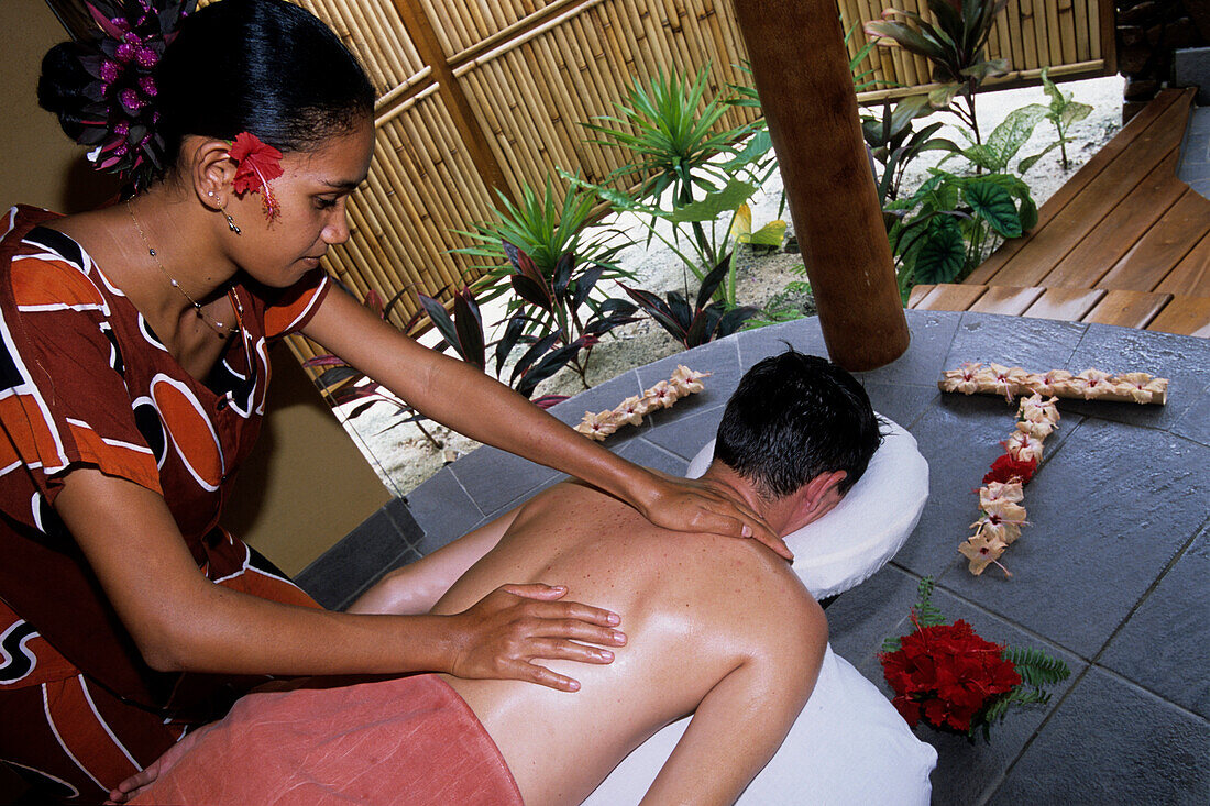 Polynesisches Spa Massage,Taha'a Pearl Beach Resort, Taha'a, Französisch Polynesien