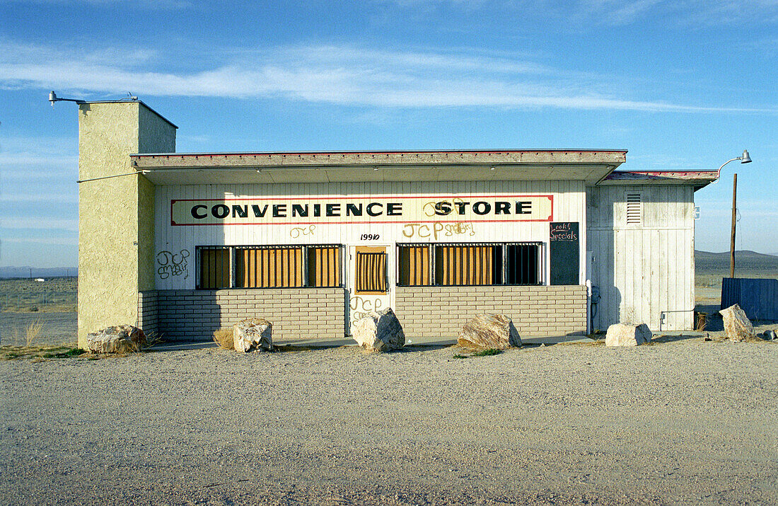 Kleiner Lebensmittelladen, Mojave Wüste, Kalifornien, USA