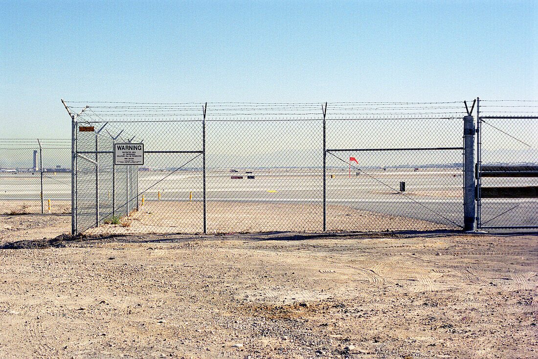 Fence, Airport, Las Vegas, Nevada, Usa