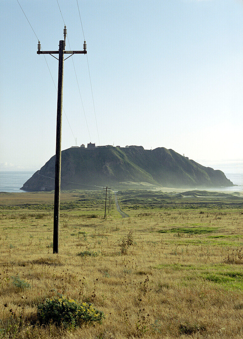 Strommast, Big Sur, Kalifornien, USA