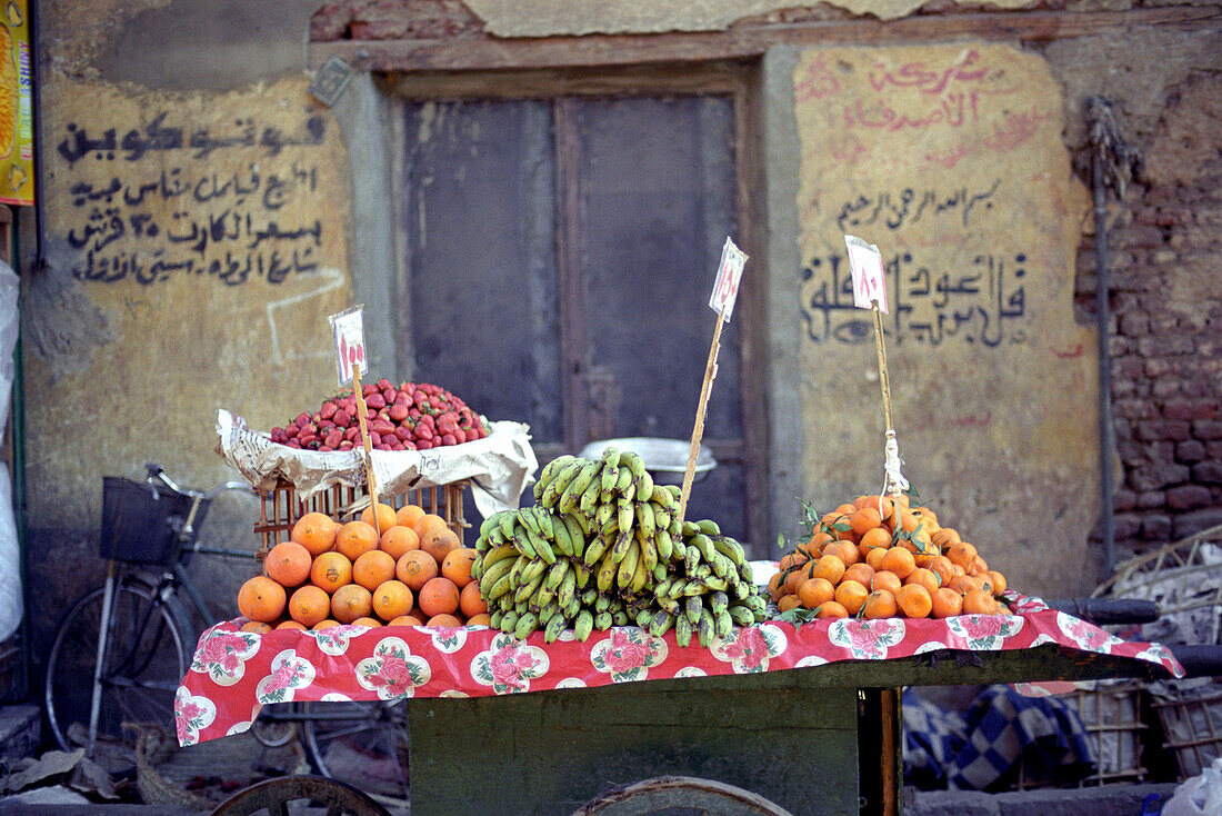 Fruit stand, Market, Luxor, Egypt