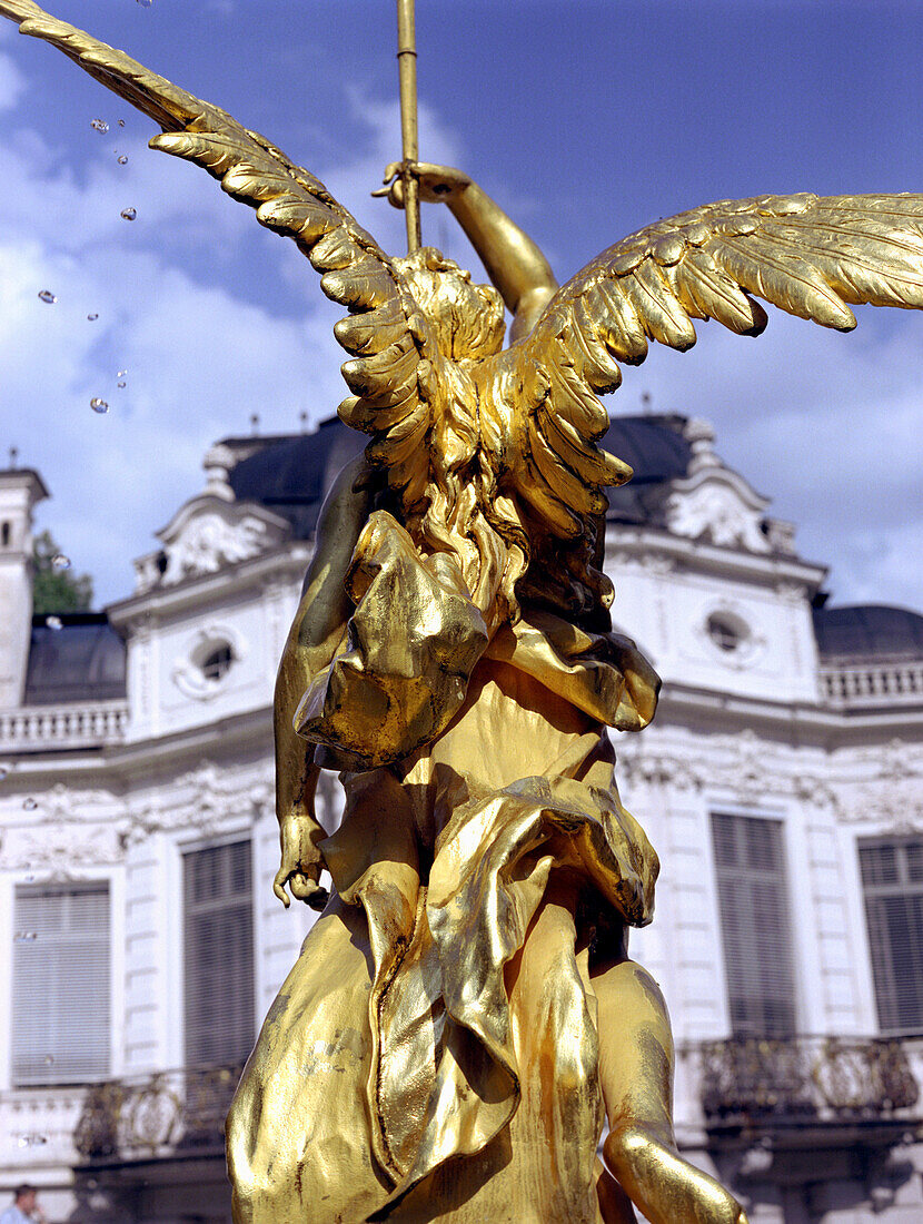 Golden Angel, Linderhof Castle, Allgaeu, Bavaria, Germany