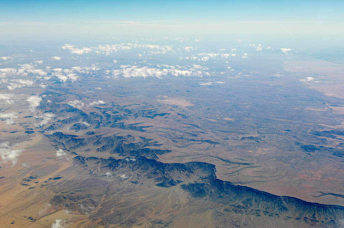 Hochland in Namibia, Luftaufnahme