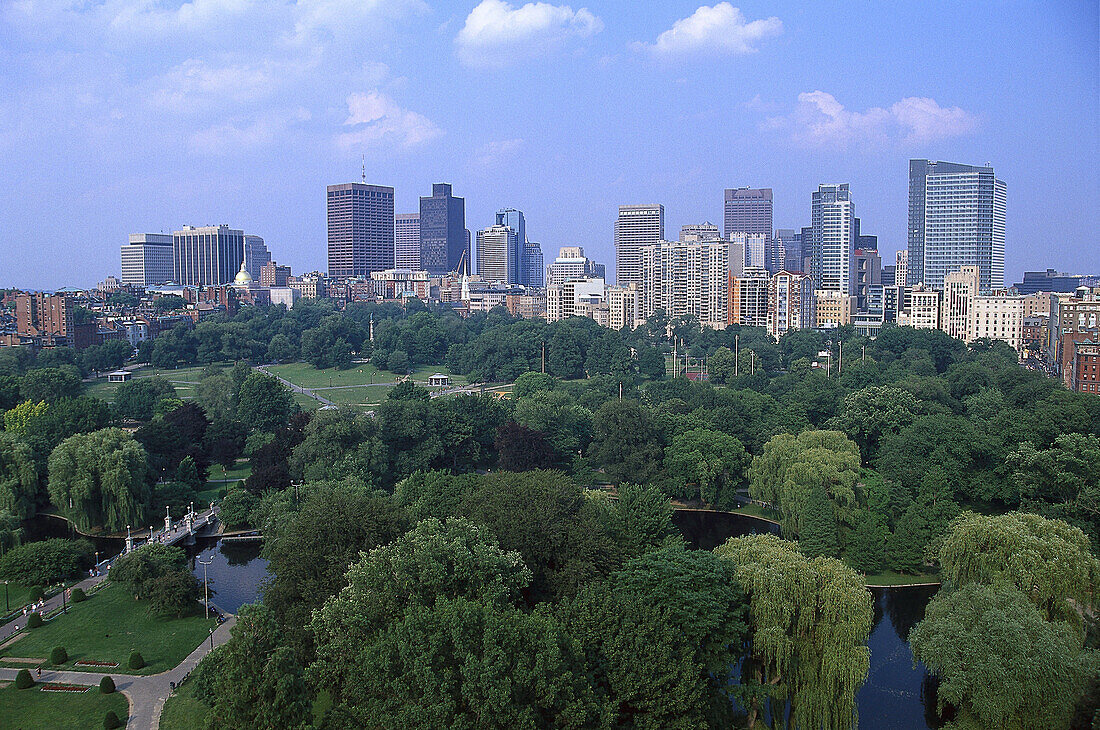 Public Green  - Skyline - Boston,Massachusetts, USA