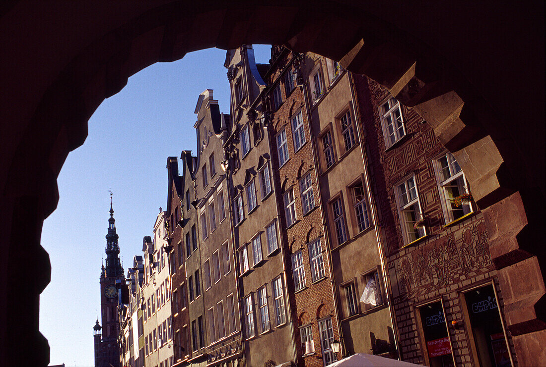 Grünes Tor und Dlugi Targ Straße in Gdansk, Danzig, Polen