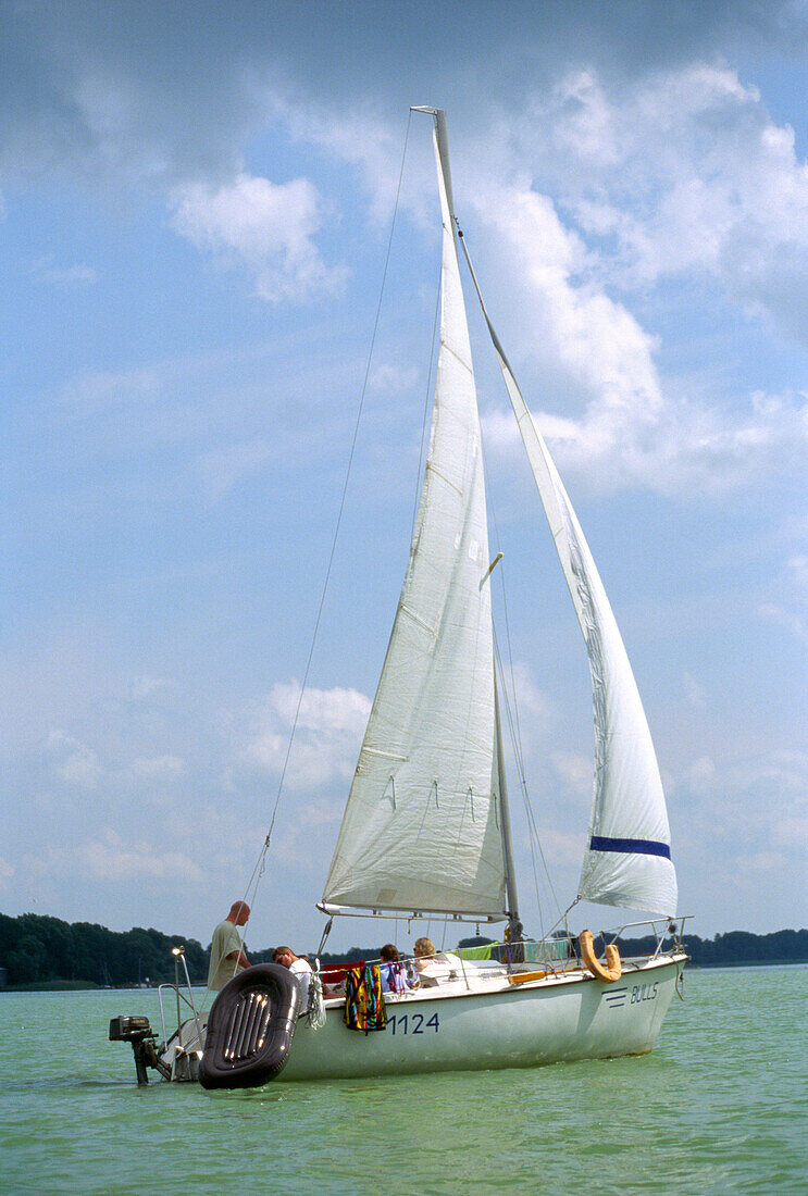 Sailing on Sniardwy Lake, Mazurian Lake District, Poland