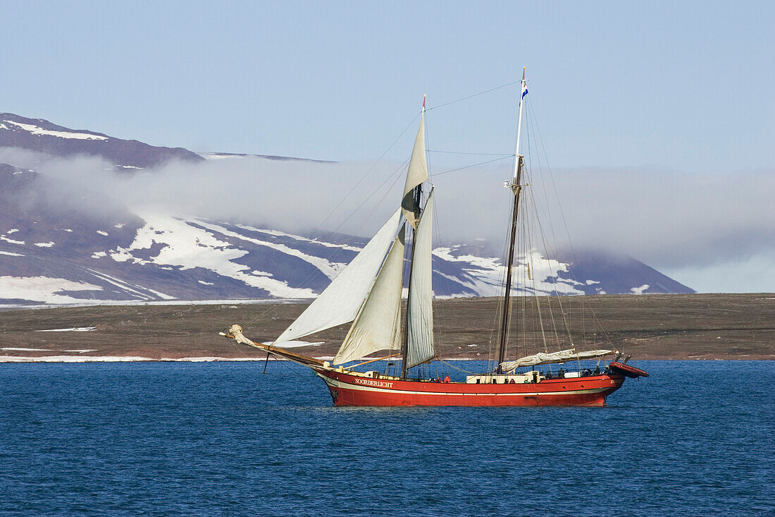 Sailing boat, Svalbard, Norway