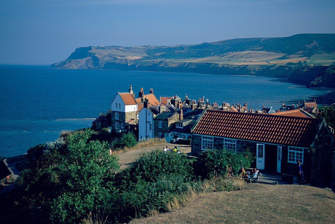 Panoramic view over Robin Hood's Bay, North Yorkshire