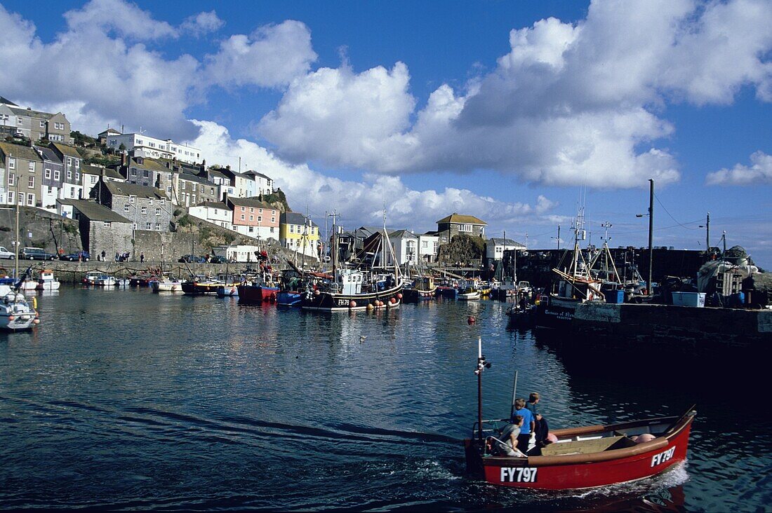 Fisherboat in Mevagissey harbour, Cornwall, England