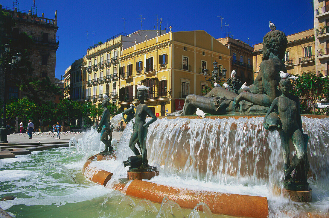 Fuente de Neptuno, Neptune Fountain, Valencia, Spain