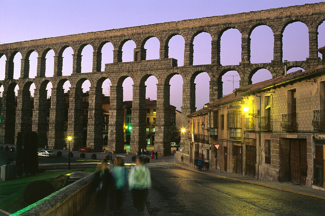 Roman aqueduct,Segovia,Castilla-Leon,Spain