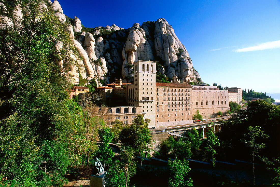 Monastery,Monasterio de Montserrat,Montserrat,Province Barcelona,Catalonia,Spain