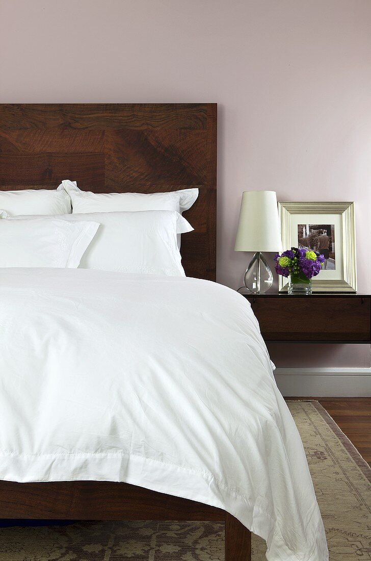Bedroom with White Bedding