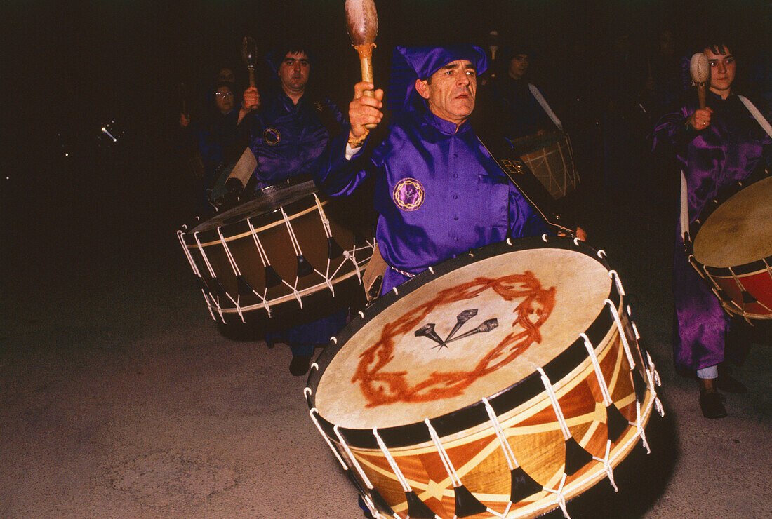 Die Trommeln von Calanda,Karwoche,Calanda,Provinz Teruel,Aragonien,Spanien