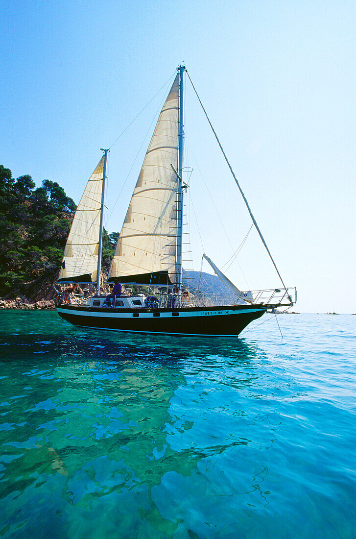 Sailing boat,sailing trip,Costa Brava,Province Girona,Catalonia,Spain