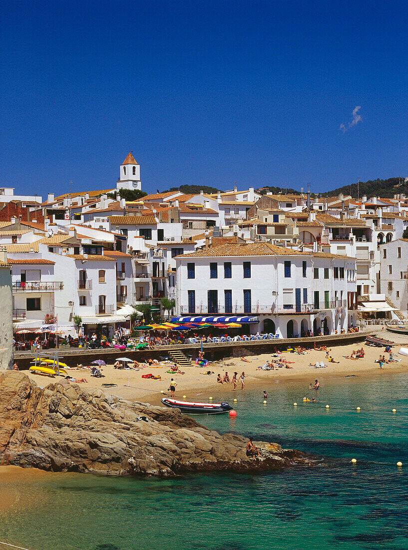 Strand,Calella de Palafrugell,Costa Brava,Provinz Girona,Katalonien,Spanien