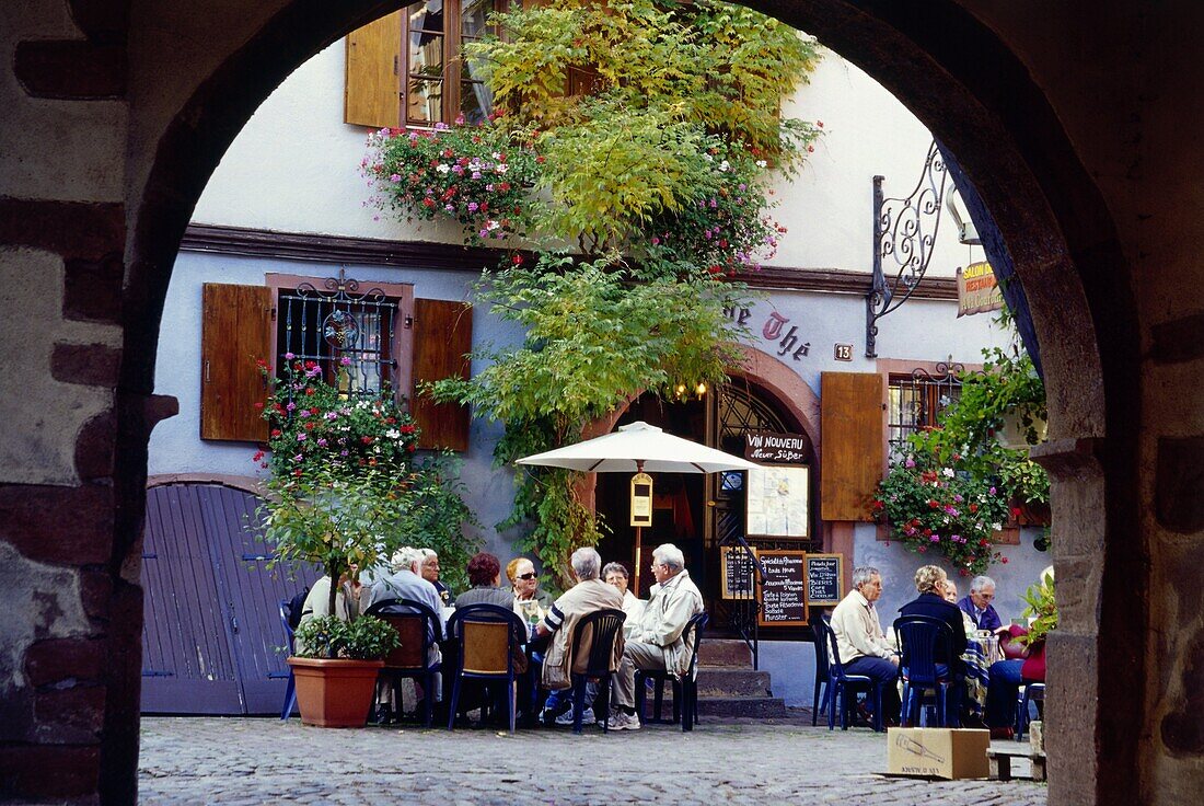 Restaurant "A la Couronne" in Riquewihr,Elsass,Frankreich