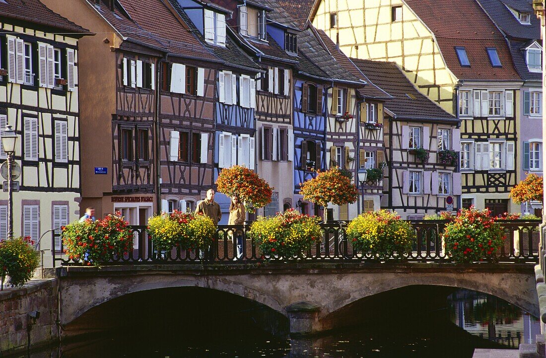 Quai de la Poissonerie,Petite Venise in Colmar,Elsass,France